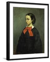 Portrait of Mademoiselle Jacquet, 1857-Gustave Courbet-Framed Giclee Print