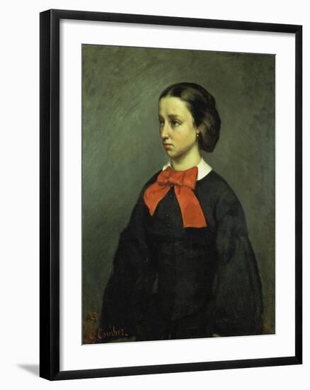 Portrait of Mademoiselle Jacquet, 1857-Gustave Courbet-Framed Giclee Print