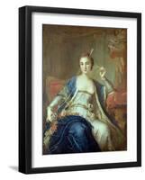 Portrait of Mademoiselle Marie Salle 1737-Louis-Michel van Loo-Framed Giclee Print