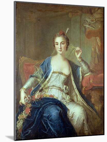 Portrait of Mademoiselle Marie Salle 1737-Louis-Michel van Loo-Mounted Giclee Print