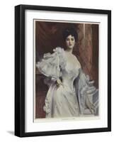 Portrait of Mademoiselle O Pastre-Francois Flameng-Framed Giclee Print