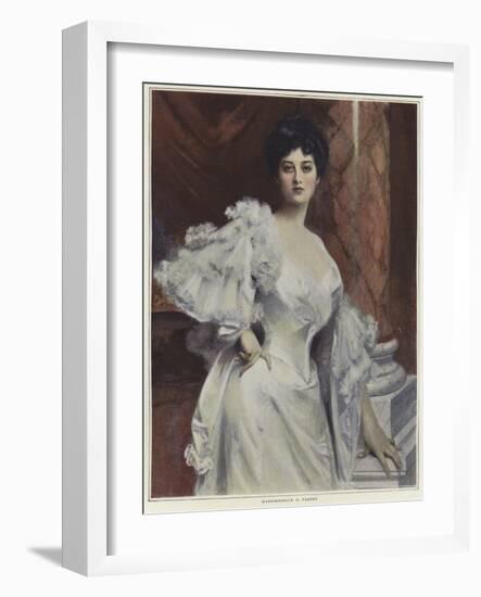 Portrait of Mademoiselle O Pastre-Francois Flameng-Framed Giclee Print