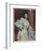 Portrait of Mademoiselle O Pastre-Francois Flameng-Framed Giclee Print