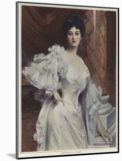Portrait of Mademoiselle O Pastre-Francois Flameng-Mounted Giclee Print