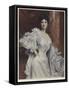 Portrait of Mademoiselle O Pastre-Francois Flameng-Framed Stretched Canvas