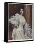 Portrait of Mademoiselle O Pastre-Francois Flameng-Framed Stretched Canvas