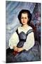 Portrait of Mademoiselle Romaine Lancaux-Pierre-Auguste Renoir-Mounted Art Print