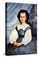 Portrait of Mademoiselle Romaine Lancaux-Pierre-Auguste Renoir-Stretched Canvas