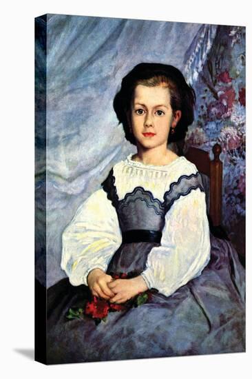 Portrait of Mademoiselle Romaine Lancaux-Pierre-Auguste Renoir-Stretched Canvas