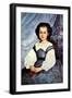 Portrait of Mademoiselle Romaine Lancaux-Pierre-Auguste Renoir-Framed Art Print