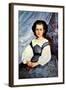 Portrait of Mademoiselle Romaine Lancaux-Pierre-Auguste Renoir-Framed Art Print