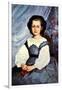 Portrait of Mademoiselle Romaine Lancaux-Pierre-Auguste Renoir-Framed Art Print