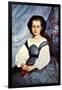 Portrait of Mademoiselle Romaine Lancaux-Pierre-Auguste Renoir-Framed Art Print