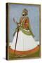 Portrait Of Maharaja Jagat Singh Of Jaipur (R.1803-1818)-null-Stretched Canvas