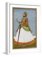 Portrait Of Maharaja Jagat Singh Of Jaipur (R.1803-1818)-null-Framed Giclee Print