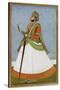 Portrait Of Maharaja Jagat Singh Of Jaipur (R.1803-1818)-null-Stretched Canvas