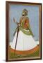 Portrait Of Maharaja Jagat Singh Of Jaipur (R.1803-1818)-null-Framed Giclee Print