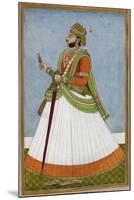 Portrait Of Maharaja Jagat Singh Of Jaipur (R.1803-1818)-null-Mounted Giclee Print