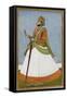 Portrait Of Maharaja Jagat Singh Of Jaipur (R.1803-1818)-null-Framed Stretched Canvas