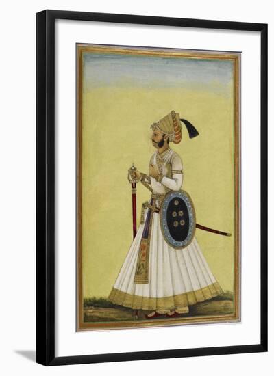 Portrait Of Maharaja Ratan Singh Of Bikaner (R.1831-1852)-null-Framed Giclee Print