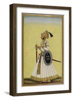 Portrait Of Maharaja Ratan Singh Of Bikaner (R.1831-1852)-null-Framed Giclee Print