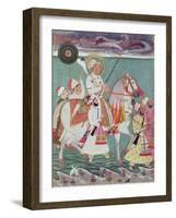 Portrait of Maharajah Ajit Singh of Jodhpur (1678-1724) (Gouache on Paper)-Indian-Framed Giclee Print