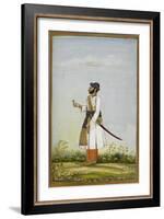 Portrait Of Maharav Raja Bakhtavar Singh Of Alwar (R.1790-1815)-null-Framed Giclee Print