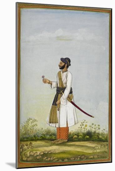 Portrait Of Maharav Raja Bakhtavar Singh Of Alwar (R.1790-1815)-null-Mounted Giclee Print