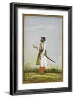 Portrait Of Maharav Raja Bakhtavar Singh Of Alwar (R.1790-1815)-null-Framed Giclee Print