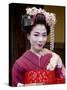 Portrait of Maiko (Apprentice Geisha) Wearing Traditional Japanese Kimono, Island of Honshu, Japan-Gavin Hellier-Stretched Canvas