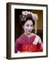 Portrait of Maiko (Apprentice Geisha) Wearing Traditional Japanese Kimono, Island of Honshu, Japan-Gavin Hellier-Framed Photographic Print