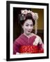 Portrait of Maiko (Apprentice Geisha) Wearing Traditional Japanese Kimono, Island of Honshu, Japan-Gavin Hellier-Framed Photographic Print