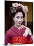 Portrait of Maiko (Apprentice Geisha) Wearing Traditional Japanese Kimono, Island of Honshu, Japan-Gavin Hellier-Mounted Photographic Print