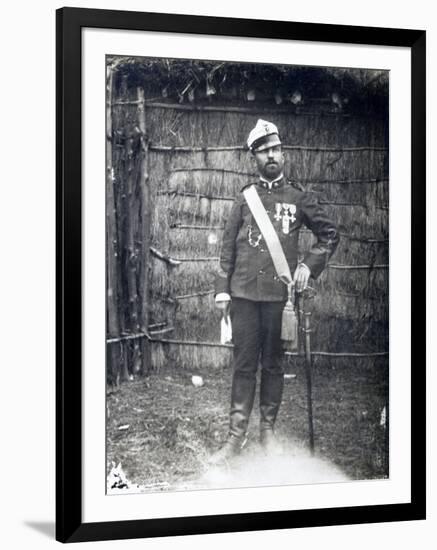 Portrait of Major Pietro Toselli, 1888, Eritrea, Italian Colonialism in East Africa-null-Framed Giclee Print