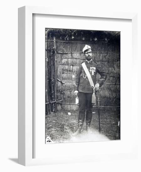 Portrait of Major Pietro Toselli, 1888, Eritrea, Italian Colonialism in East Africa-null-Framed Giclee Print