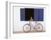 Portrait of Man Looking Out of Window, Vang Vieng, Laos-Ian Trower-Framed Photographic Print