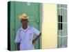 Portrait of Man, Old Colonial Village, Trinidad, Cuba-Bill Bachmann-Stretched Canvas