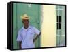 Portrait of Man, Old Colonial Village, Trinidad, Cuba-Bill Bachmann-Framed Stretched Canvas