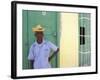 Portrait of Man, Old Colonial Village, Trinidad, Cuba-Bill Bachmann-Framed Photographic Print