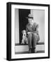 Portrait of Man with Puppy-null-Framed Photo