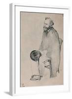 'Portrait of Manet Seated', c.1865, (1946)-Edgar Degas-Framed Giclee Print