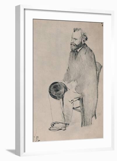 'Portrait of Manet Seated', c.1865, (1946)-Edgar Degas-Framed Giclee Print