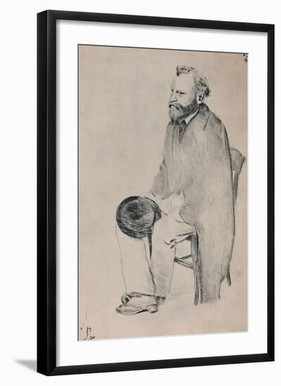 'Portrait of Manet Seated', c.1865, (1946)-Edgar Degas-Framed Giclee Print