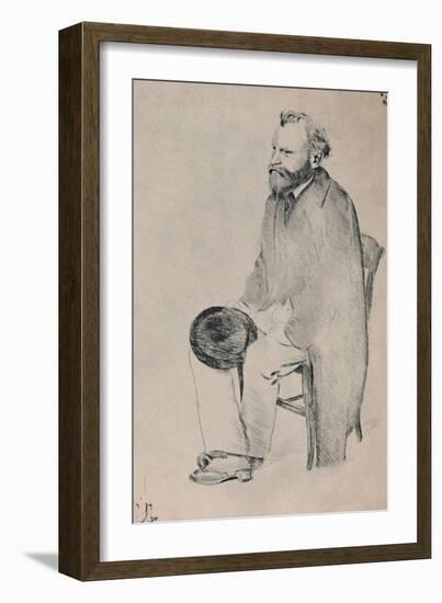 'Portrait of Manet Seated', c.1865, (1946)-Edgar Degas-Framed Giclee Print