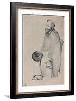 'Portrait of Manet Seated', c.1865, (1946)-Edgar Degas-Framed Giclee Print