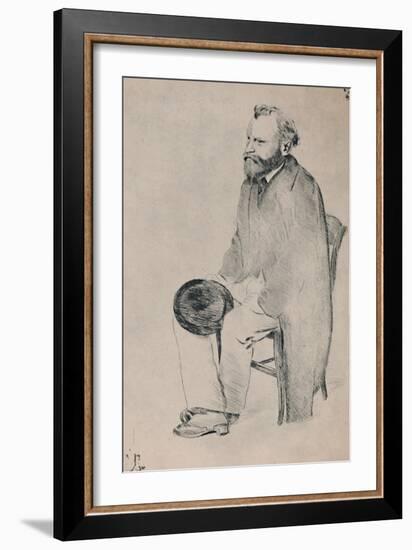 'Portrait of Manet Seated', c.1865, (1946)-Edgar Degas-Framed Giclee Print