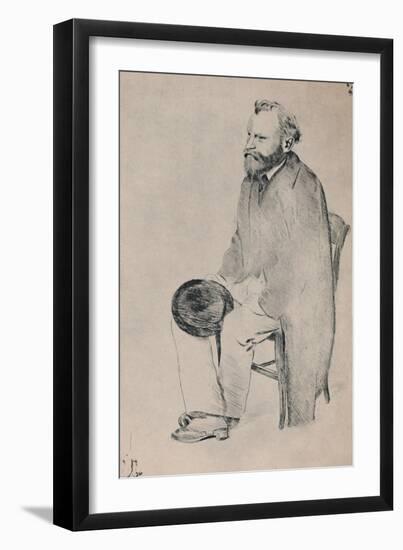 'Portrait of Manet Seated', c.1865, (1946)-Edgar Degas-Framed Giclee Print