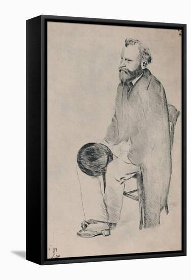 'Portrait of Manet Seated', c.1865, (1946)-Edgar Degas-Framed Stretched Canvas
