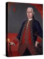 Portrait of Manuel Maldonado, Viceroy of New Grenada in Mid-18th Century, South America-null-Stretched Canvas