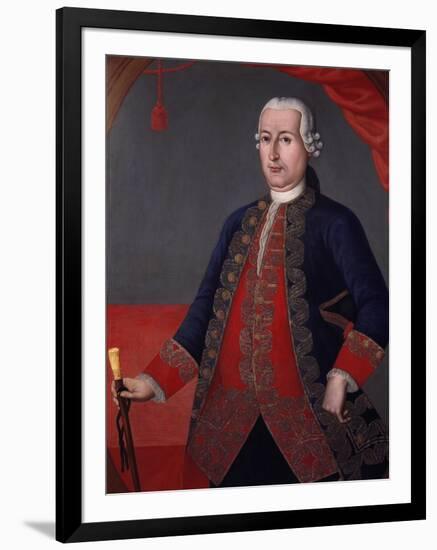 Portrait of Manuel Maldonado, Viceroy of New Grenada in Mid-18th Century, South America-null-Framed Giclee Print